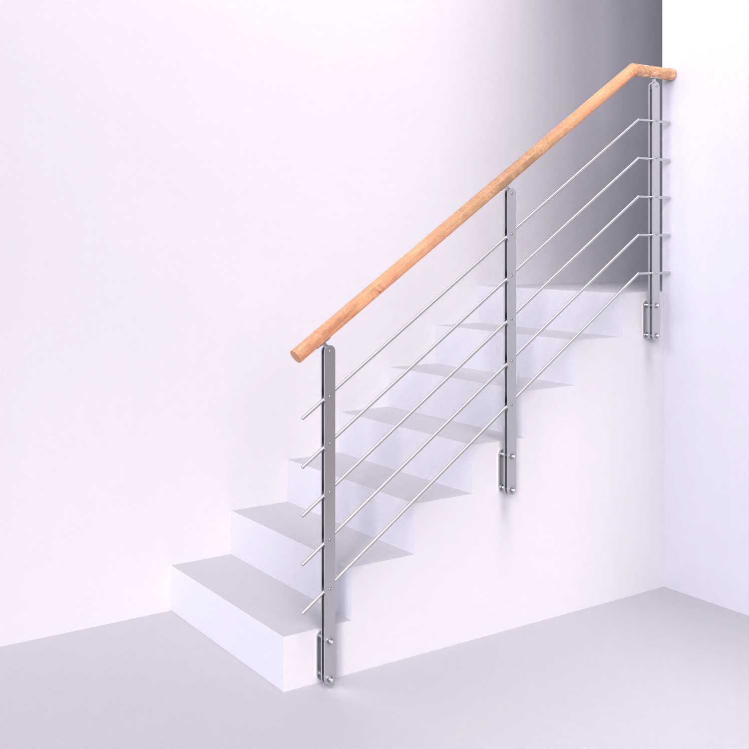 Nerezové zábradlí s dvojitou pásovinou s vodorovnou výplní