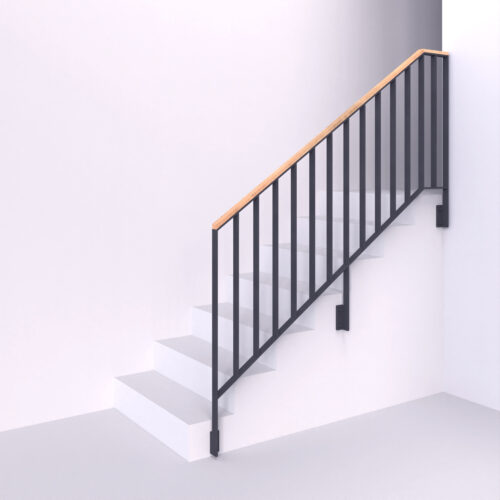 Ocelové pásovinové zábradlí se svislou výplní