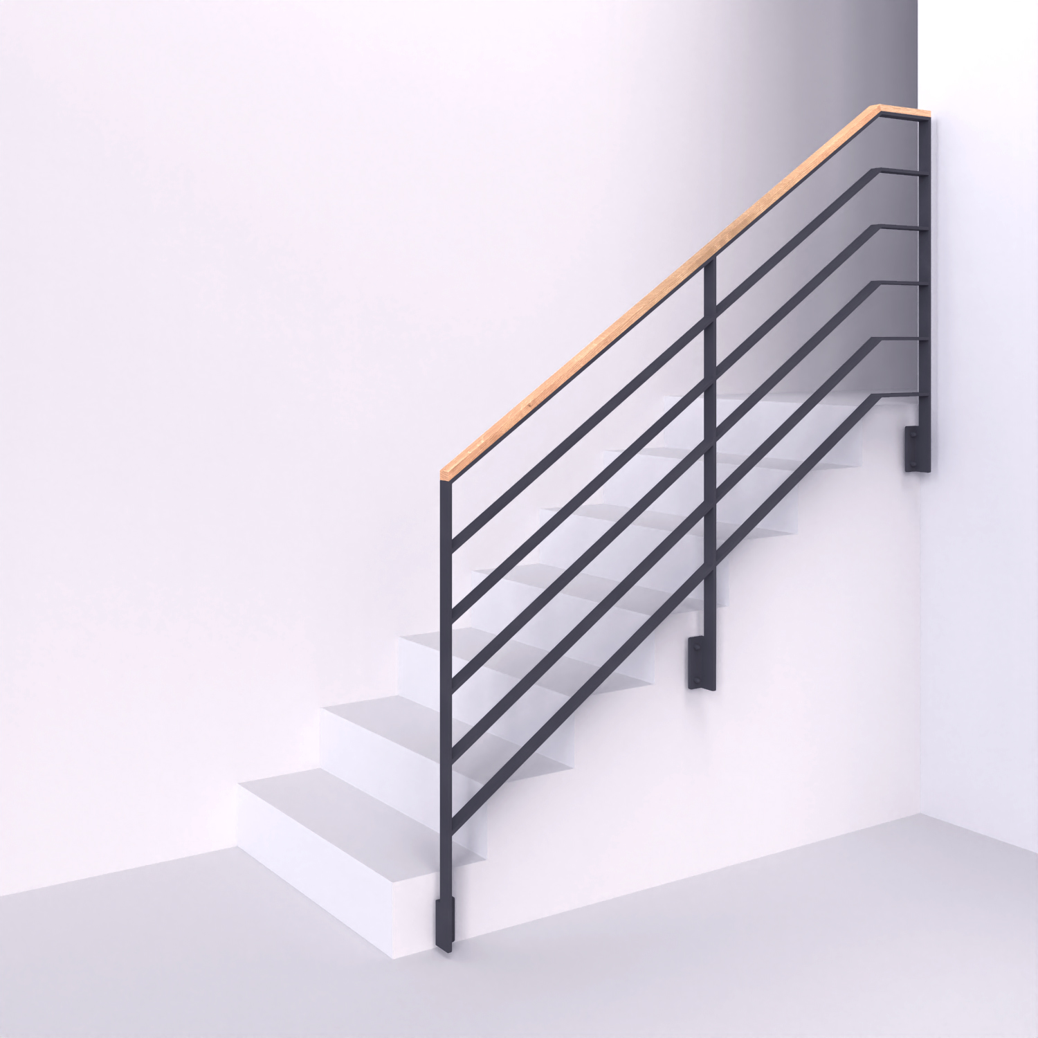 Ocelové pásovinové zábradlí s vodorovnou výplní