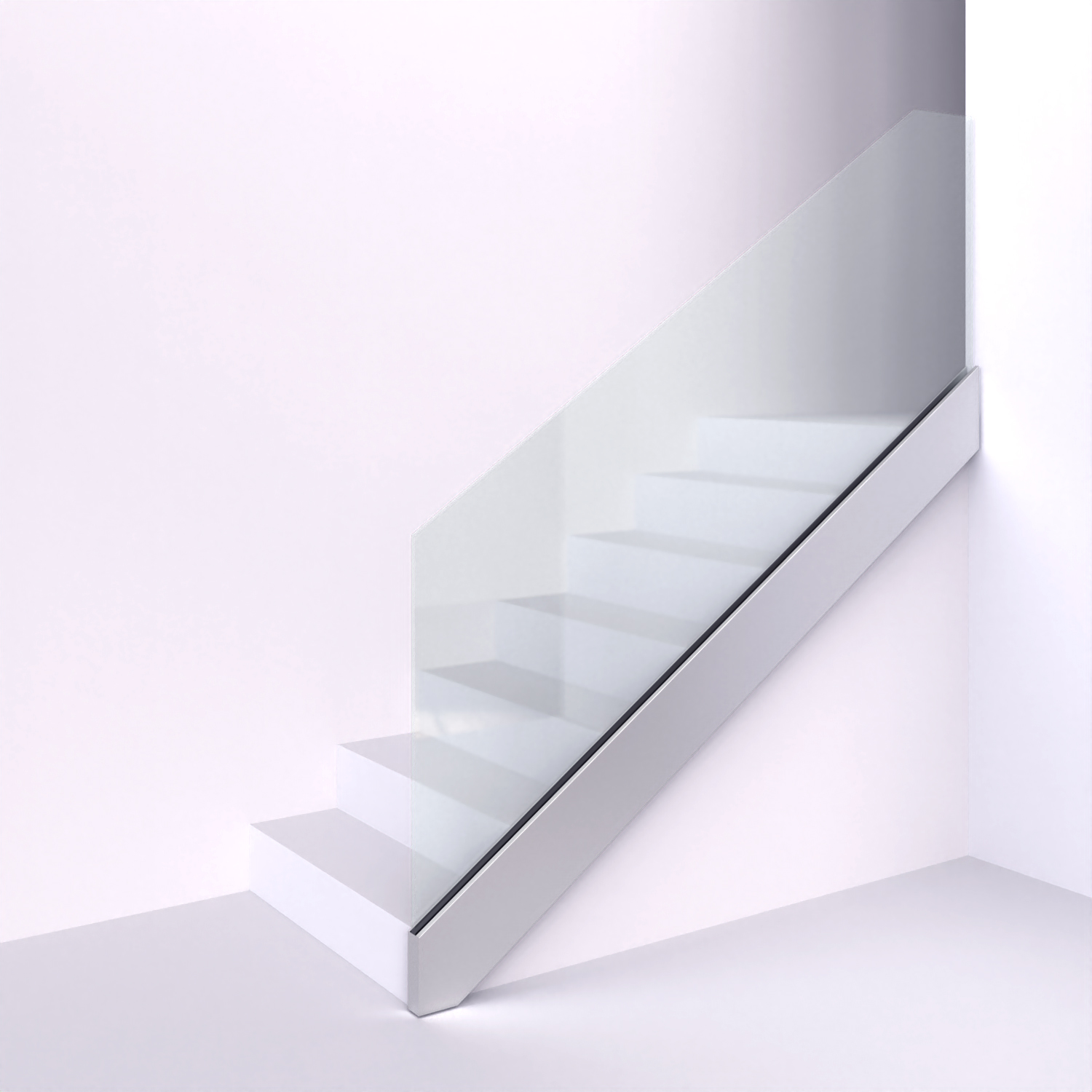 Celoskleněné zábradlí se sklem do lišty