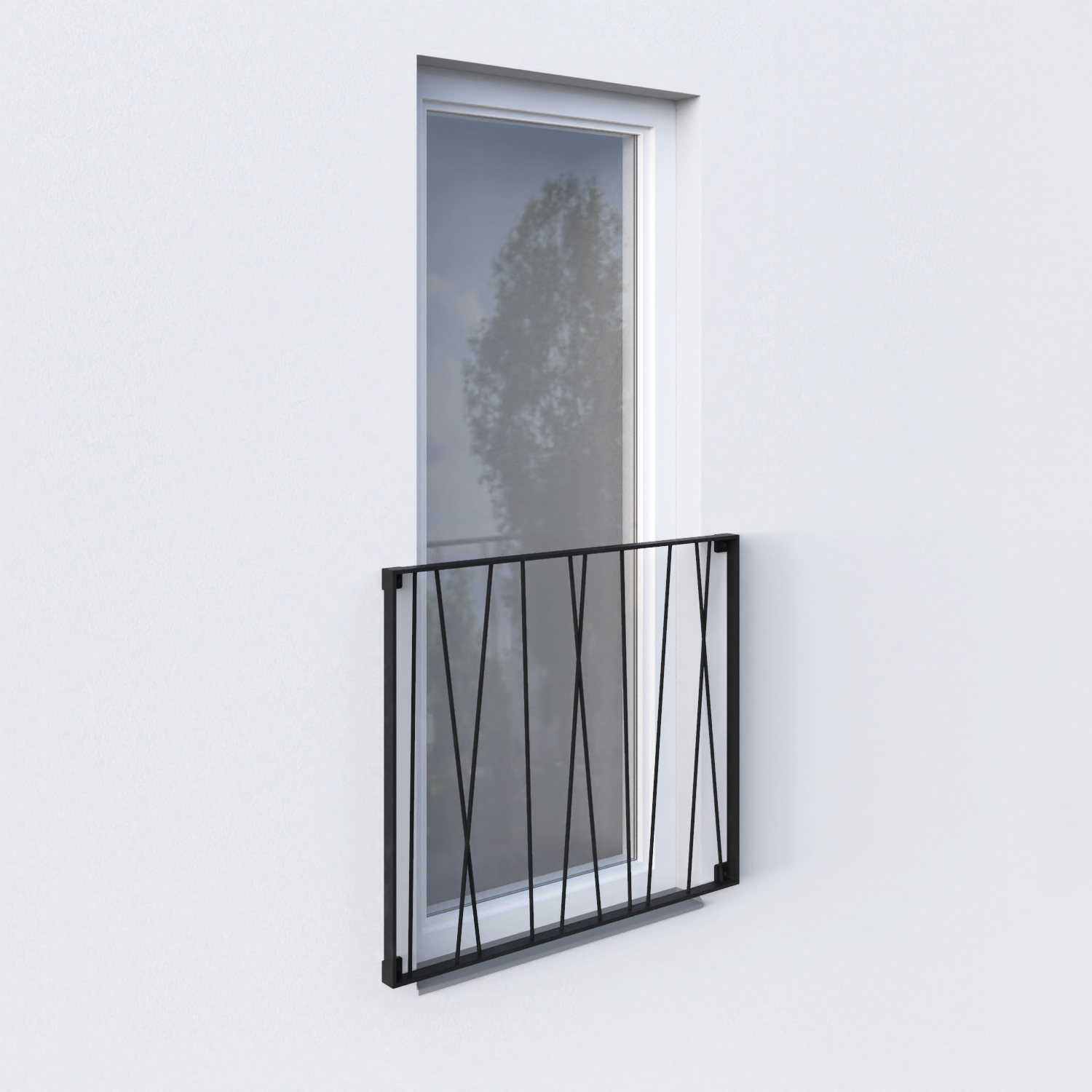 ocelové pásovinové zábradlí s pavučinovou výplní ZIG ZAG