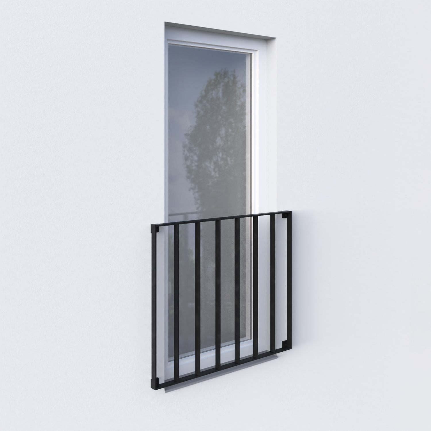 ocelové pásovinové zábradlí se svislou výplní