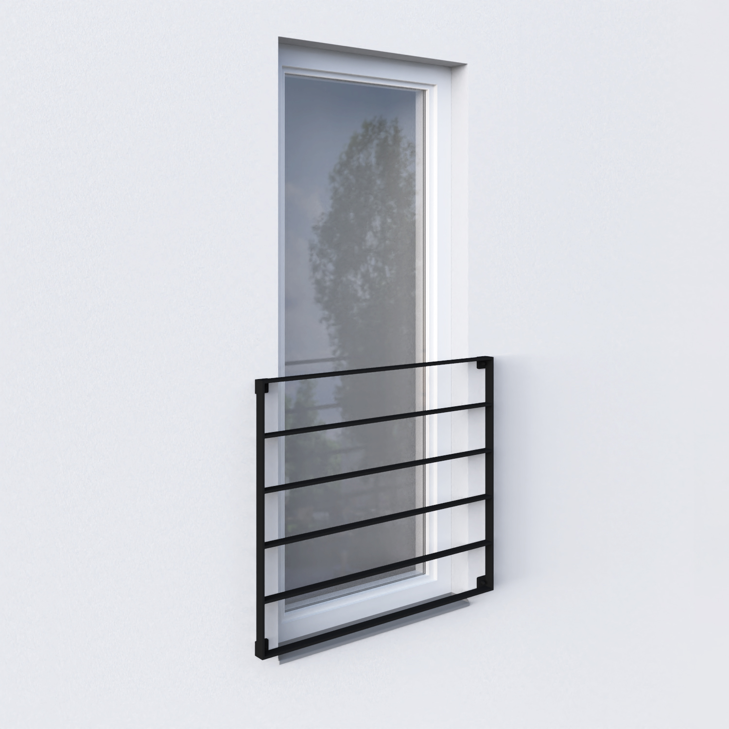 ocelové pásovinové zábradlí s vodorovnou výplní