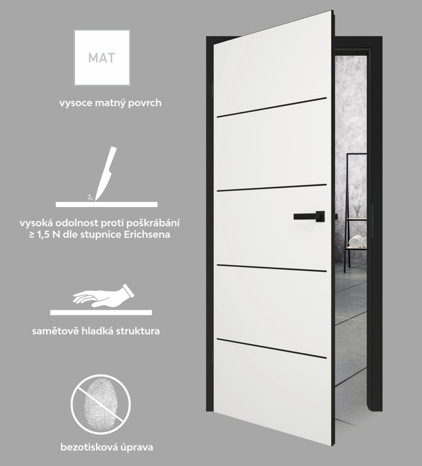 Vzorník povrchů dveří